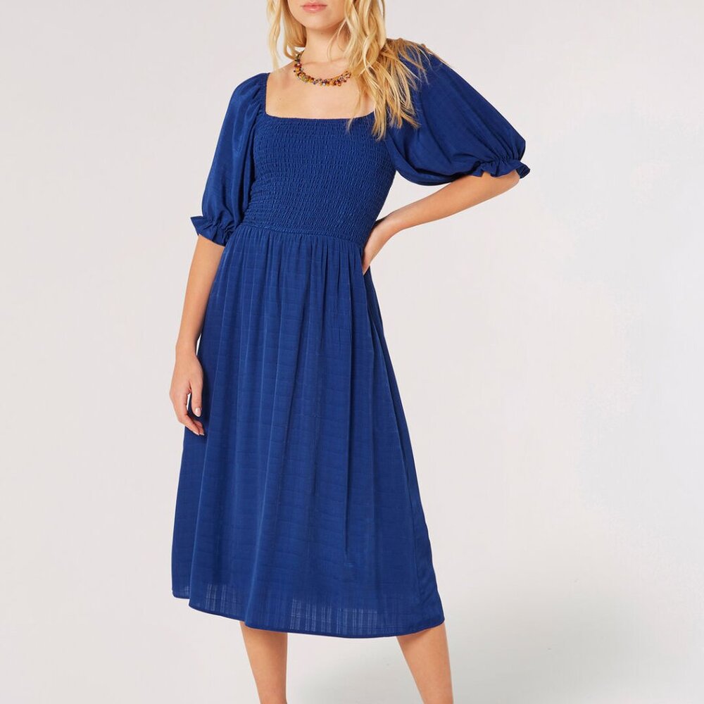 Smocked blue dress